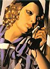 Tamara De Lempicka Famous Paintings - The Telephone
